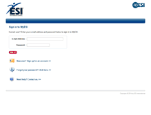 Tablet Screenshot of myesi.esi-intl.com